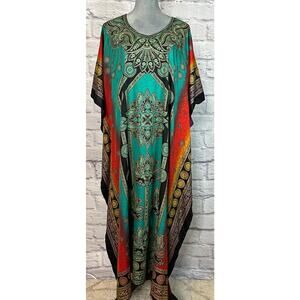 Stunning, Vibrant Sante Classics Rainbow Bollywood Miu Miu/Kaftan/House Dress